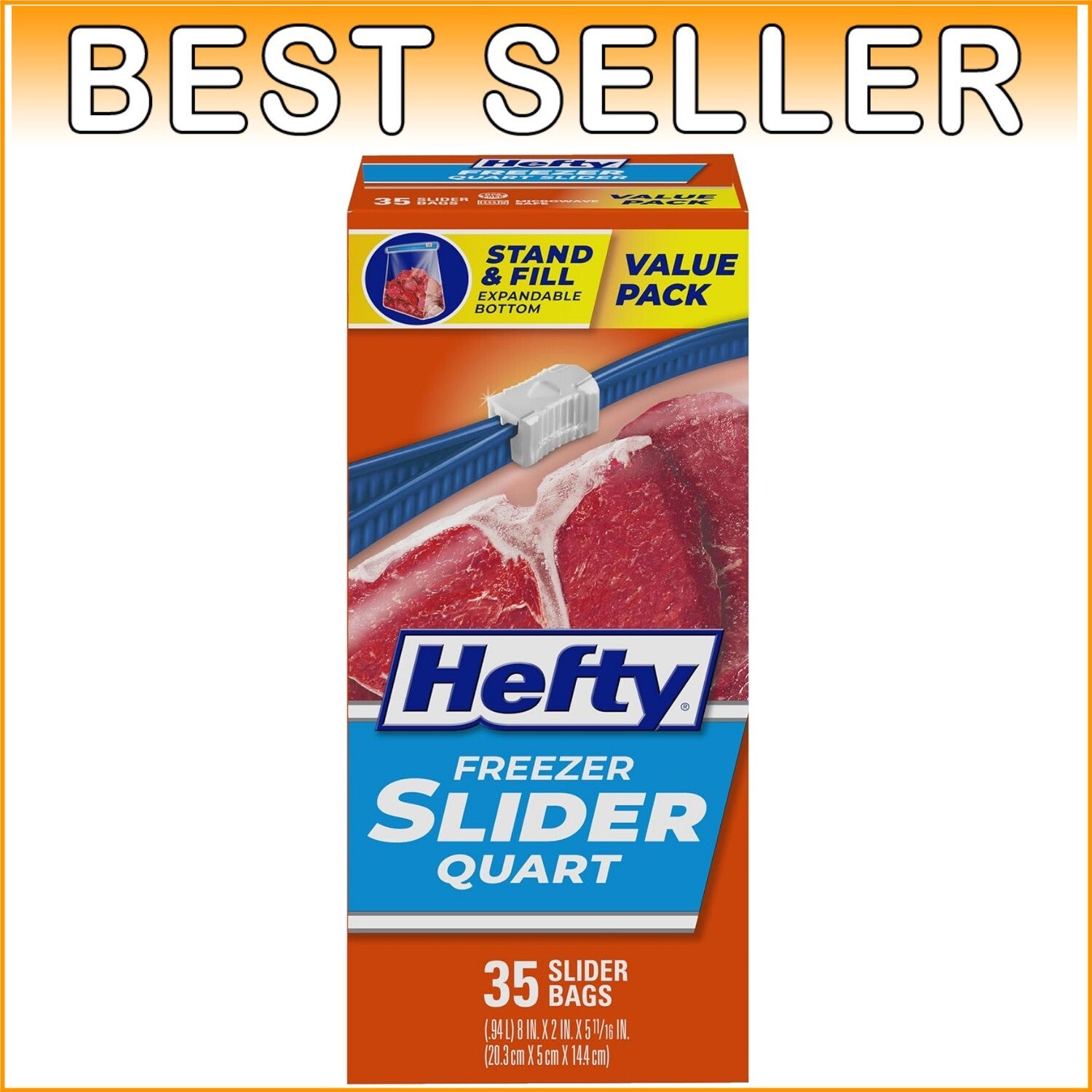 Clear Slider Freezer Bags, 35 Count Each - Durable, Food-Safe Storage Solution