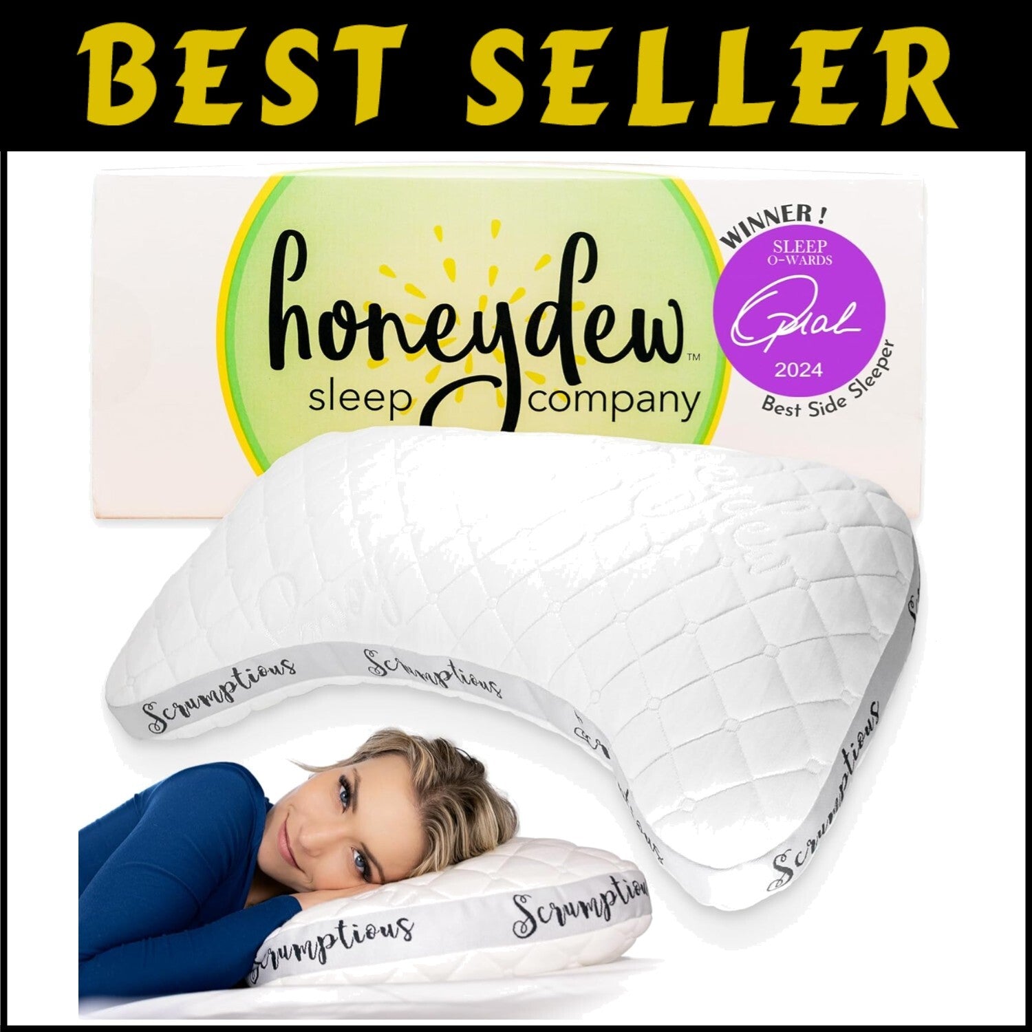 Award-Winning Scrumptious Cooling King Pillow for Neck & Shoulder Pain Relief