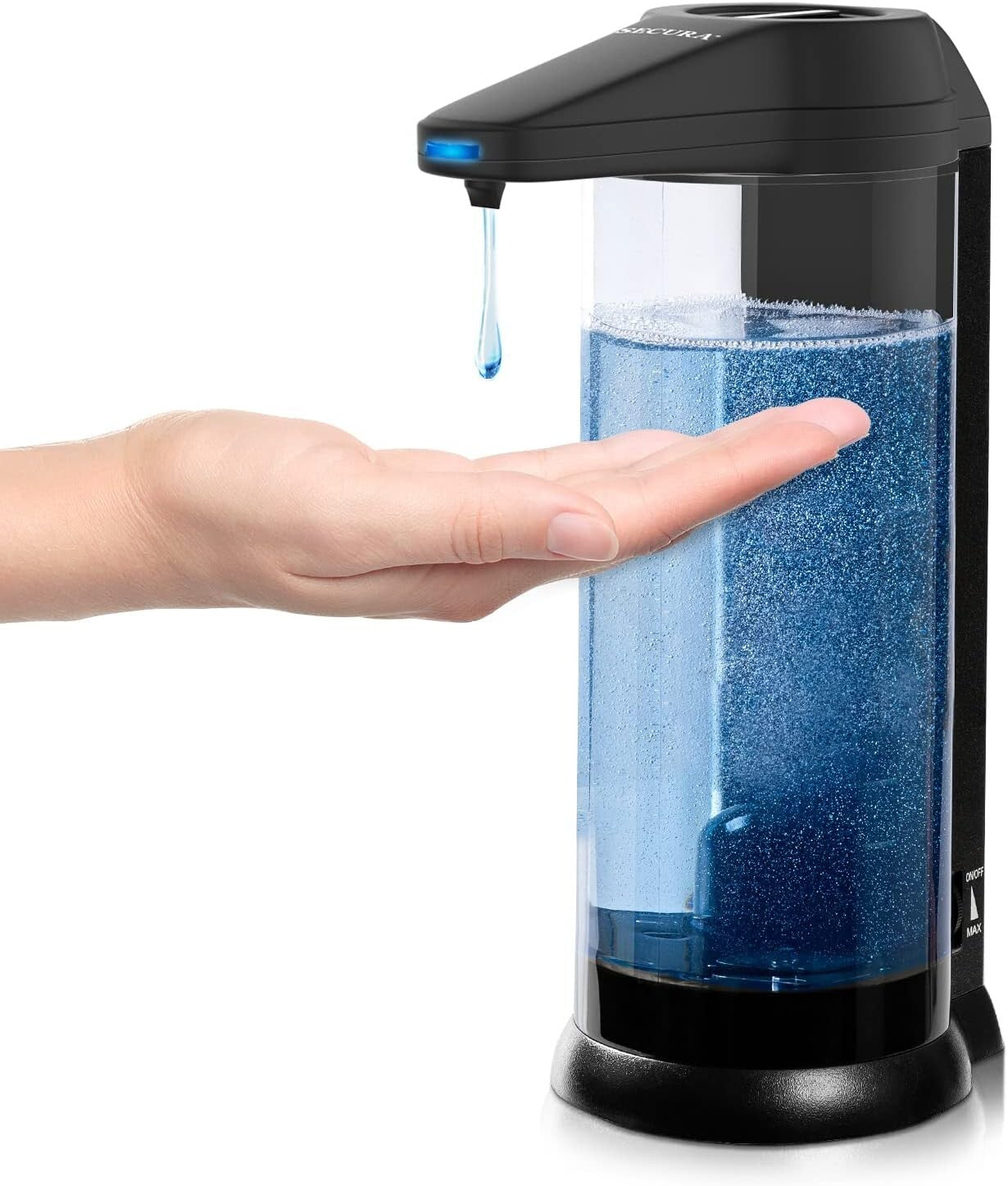 Touchless 17oz Automatic Soap Dispenser – Adjustable Volume Control in Black