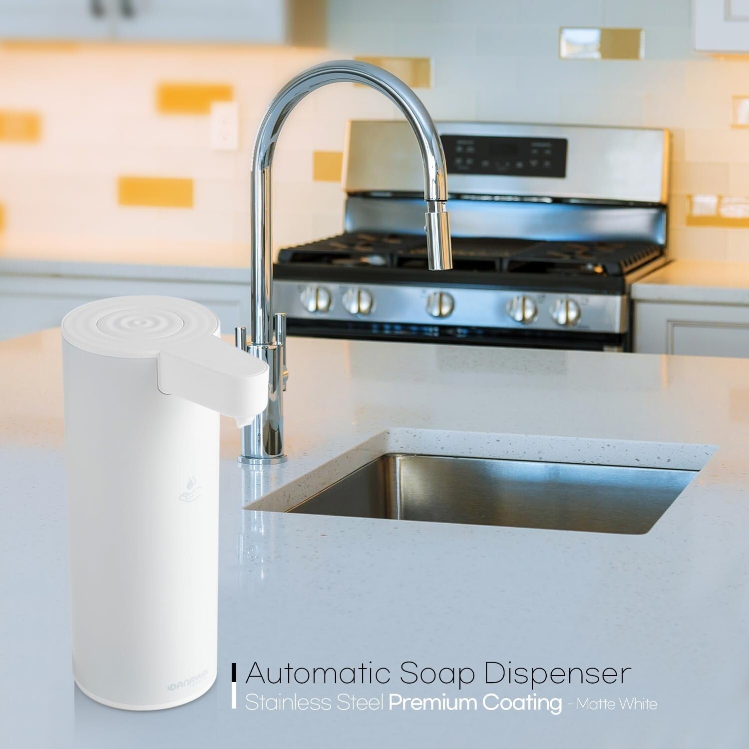 Sleek & Easy-To-Use Touchless Soap Dispenser - 9 oz in Premium Stainless Steel