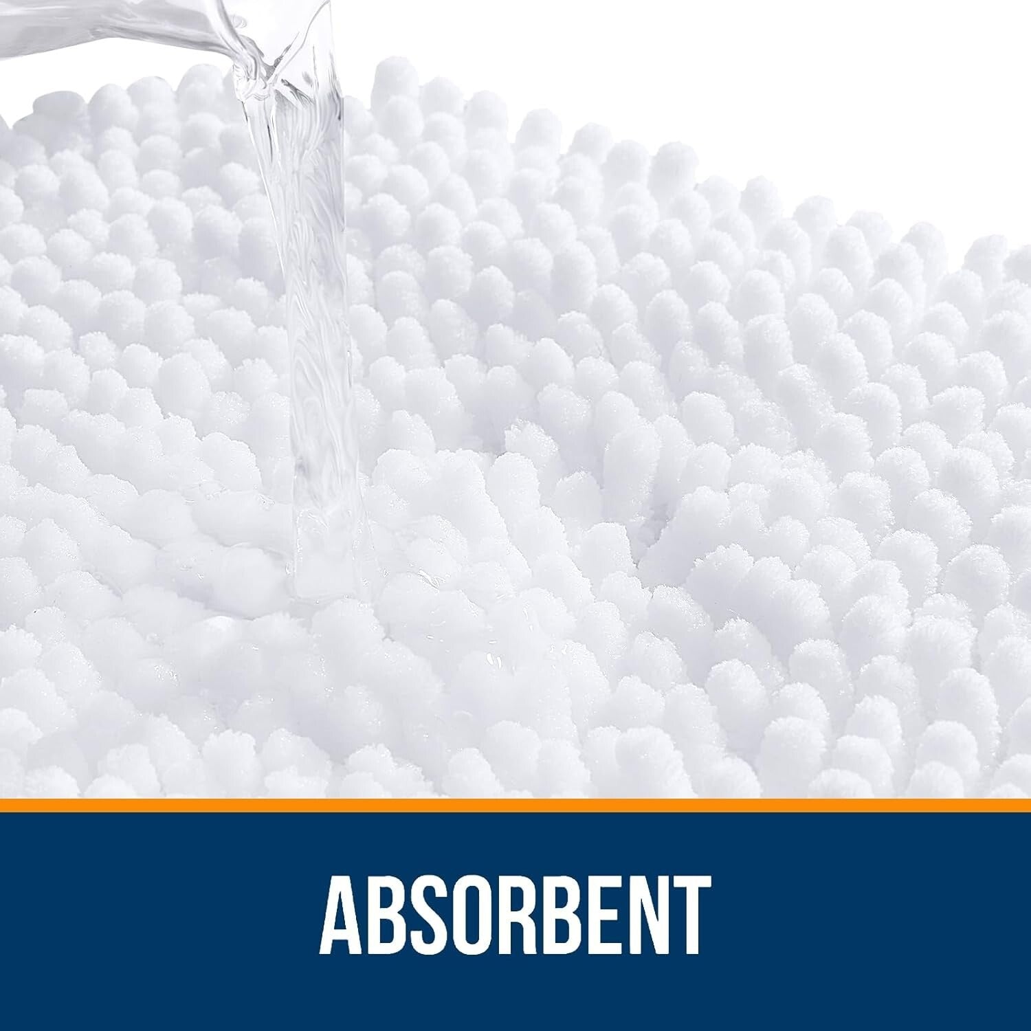 Elegant 3-Piece Bath Rug Set - High Pile Chenille Mats for Luxurious Comfort