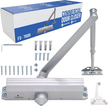 Load image into Gallery viewer, Commercial Grade Hydraulic Door Closer, Silver Finish – Fully Adjustable &amp; Safe