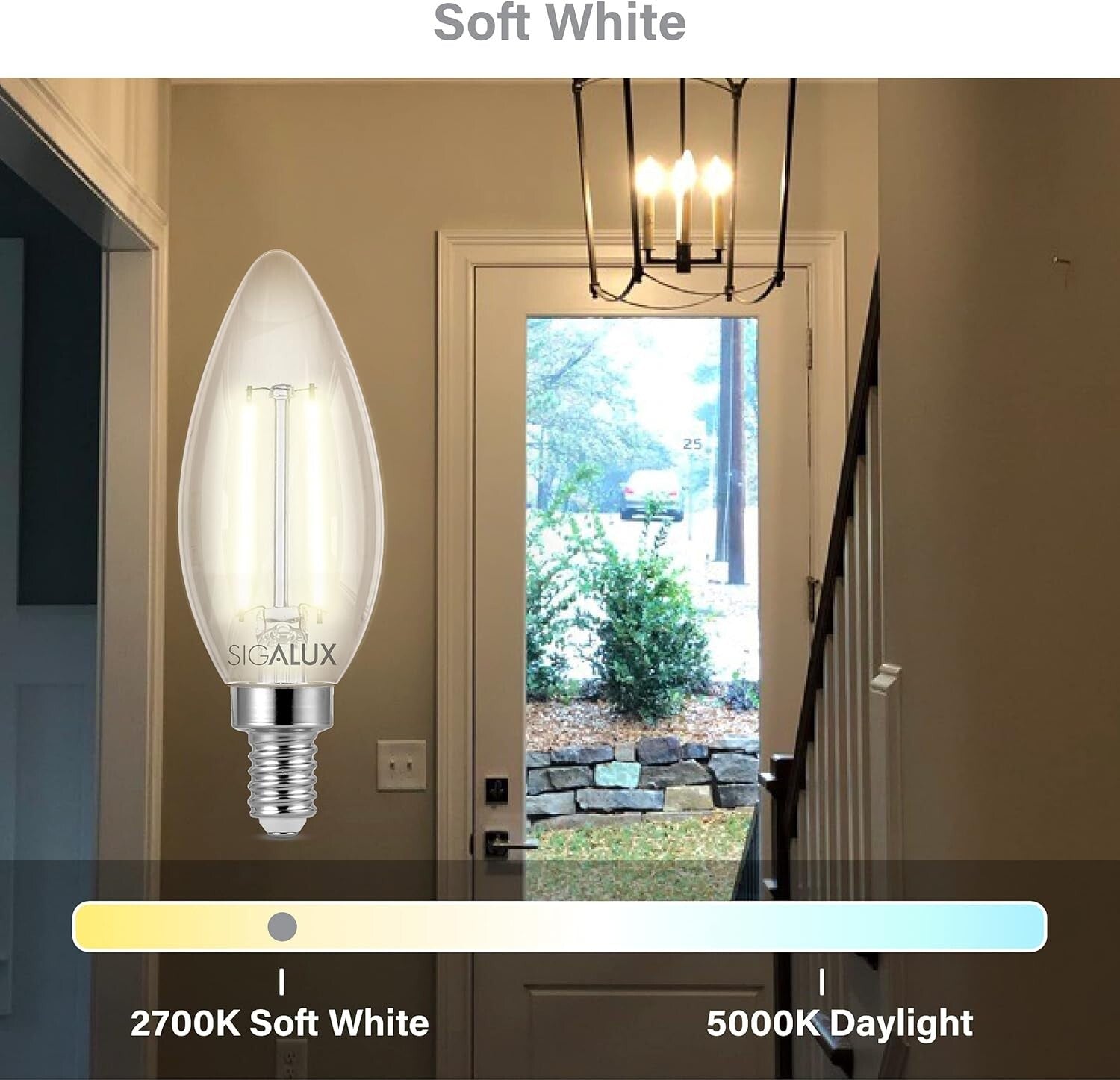 Energy-Efficient 48-Pack E12 2700K Dimmable LED Bulbs for Chandeliers