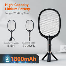 Load image into Gallery viewer, Portable 2-in-1 Electric Fly Zapper Racket - Rechargeable &amp; UV Lights Included