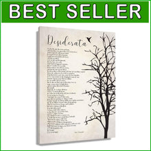 Load image into Gallery viewer, Framed Desiderata Poem Canvas - Inspirational Vintage Wall Art 16x24 Inch