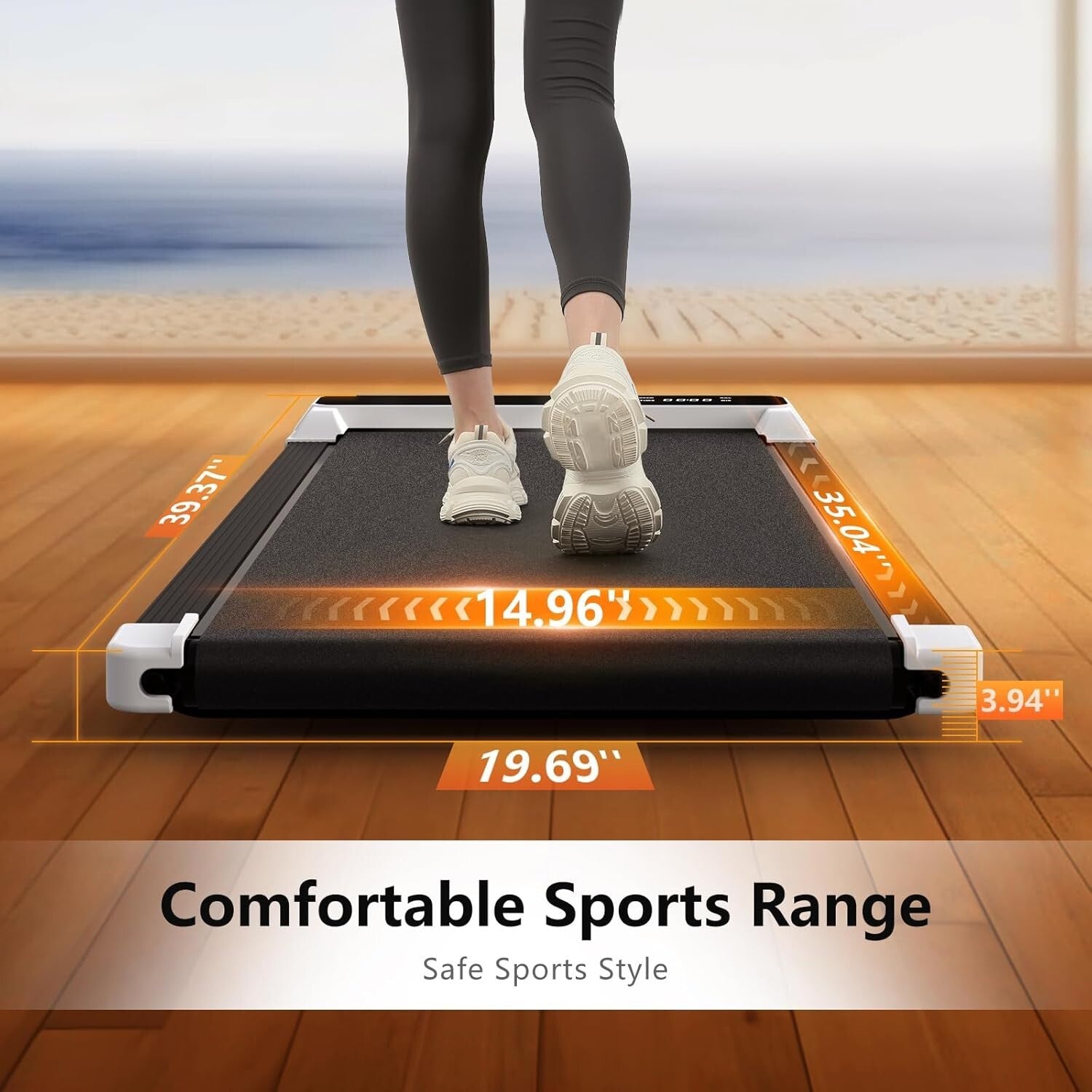Portable 2-in-1 Walking & Jogging Pad: Discreet Exercise with Smart LCD Display