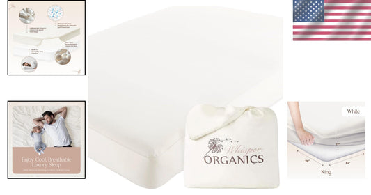 Eco-Friendly Waterproof Mattress Protector - King Size, 78x82, Machine Washable