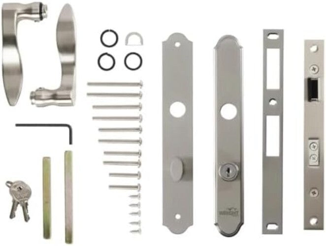 Ambidextrous Satin Nickel Mortise Lever Lock for Right or Left-Handed Doors