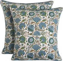 Load image into Gallery viewer, Elegant Asparagus Green Cotton Throw Pillow Covers for Chic Living Room Decor