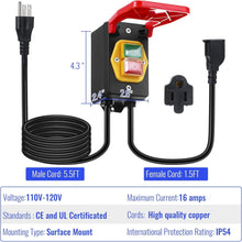 Load image into Gallery viewer, Safety Switch 2-Pack: 120V Router Table Toggle with Large Emergency Paddle
