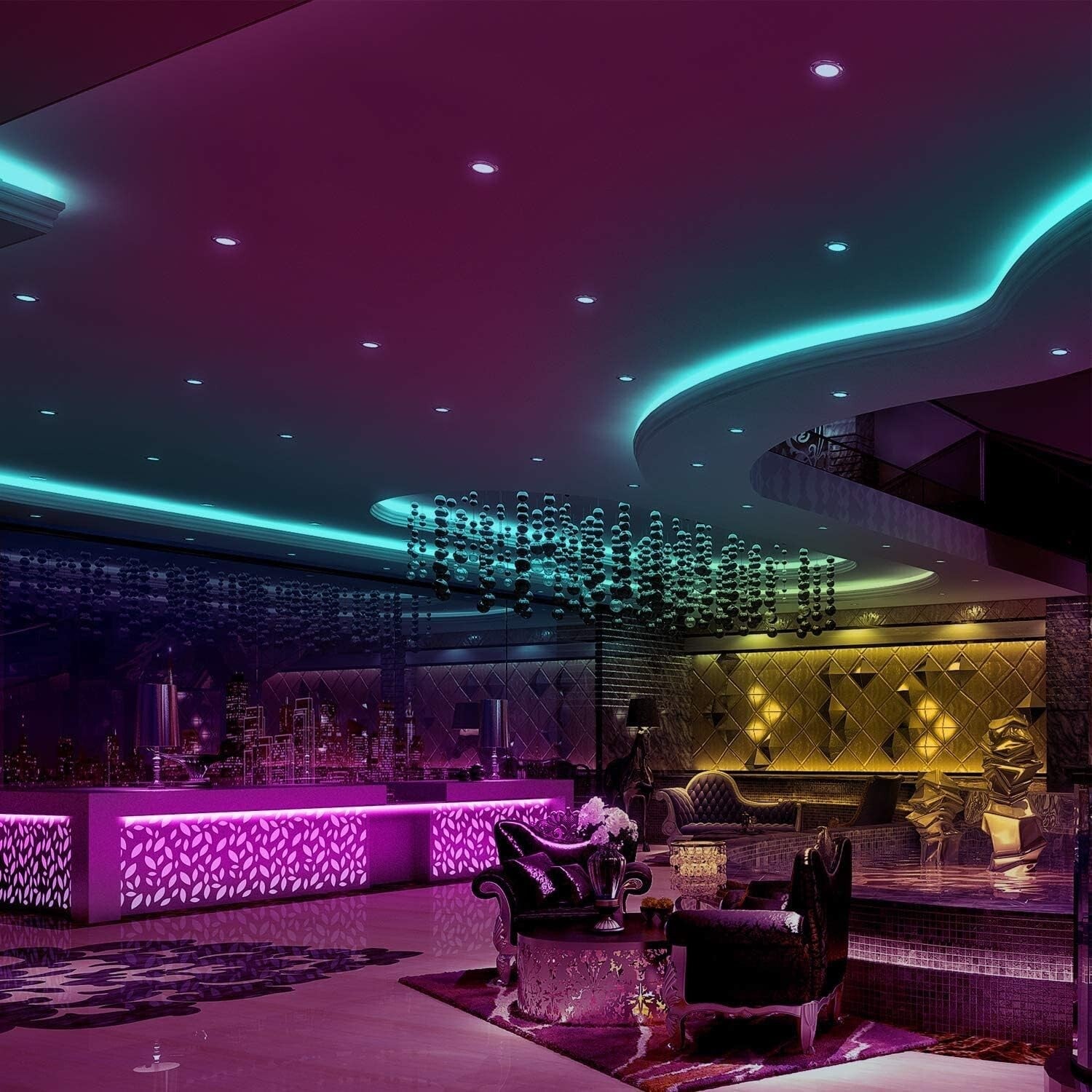 Customizable 200ft LED Strip Lights - 44-Key Remote for DIY Lighting Effects