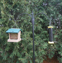 Load image into Gallery viewer, Squirrel-Proof 2 Arm Bird Feeder Pole Set with Durable Baffle &amp; Ground Twister