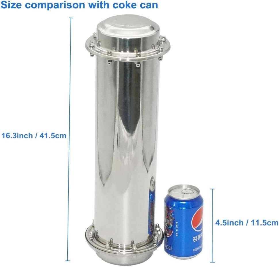Durable 16.3 Inch Waterproof Stainless Steel Capsule - Secure Storage Solution