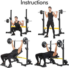 Load image into Gallery viewer, Heavy-Duty Home Gym Squat Rack - Adjustable Barbell Storage with Safety Features