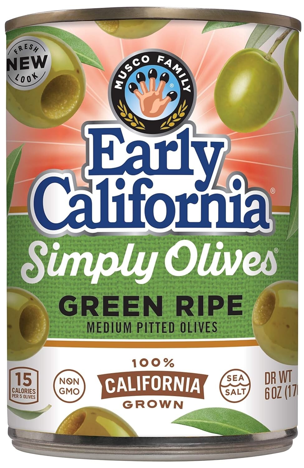 Delicious 12 Pack of Simply Olives Green Ripe Pitted Olives - Rich Buttery Taste