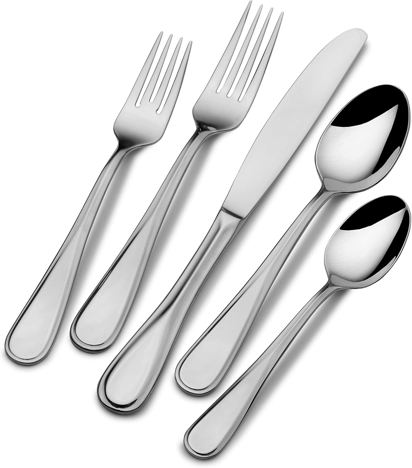 Elegant 65-Piece Bravo Silverware Set - Stain Resistant, Dishwasher Safe Design