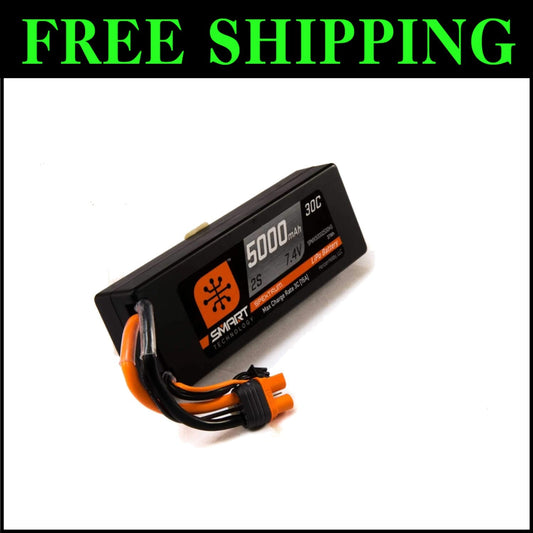 High Capacity Smart LiPo Battery 5000mAh 2S 7.4V with IC3 Connector & Hard Case