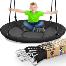 Load image into Gallery viewer, Comfortable 700 lbs Capacity Saucer Swing with Hang Kit - Ultimate Playtime