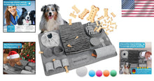 Load image into Gallery viewer, Grey Snuffle Mat for Dogs - Machine Washable with 10 Challenges for All Sizes