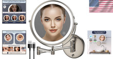 Load image into Gallery viewer, Rechargeable Wall-Mounted Makeup Mirror with 3 Lighting Modes &amp; Dimming Feature