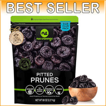Load image into Gallery viewer, Fresh Dried Pitted Prunes - Unsweetened &amp; Nutritious 80oz Resealable Bag