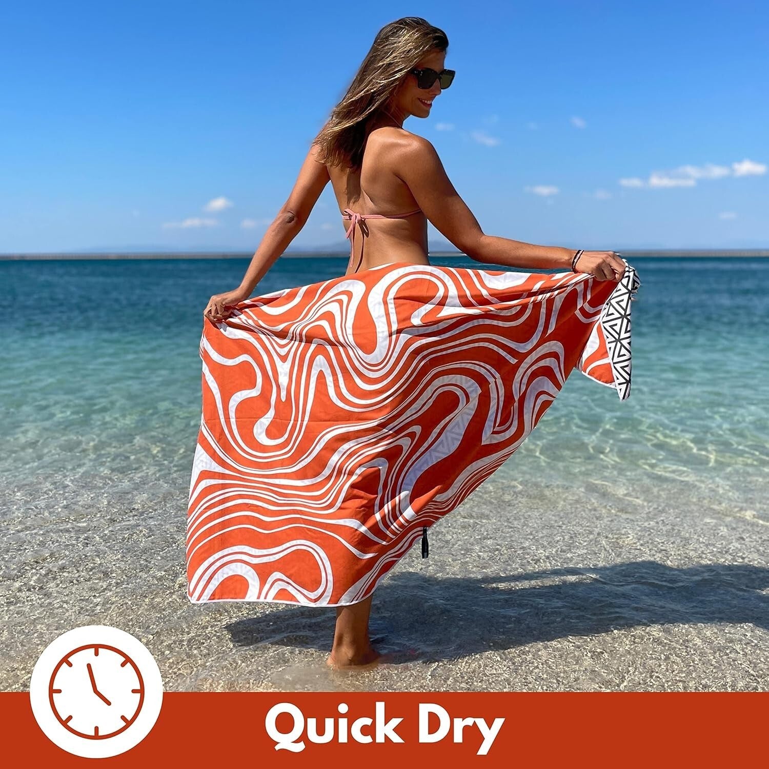 Ultimate Quick-Dry Microfiber Beach Towels - Sand-Free, Compact, Vibrant Colors