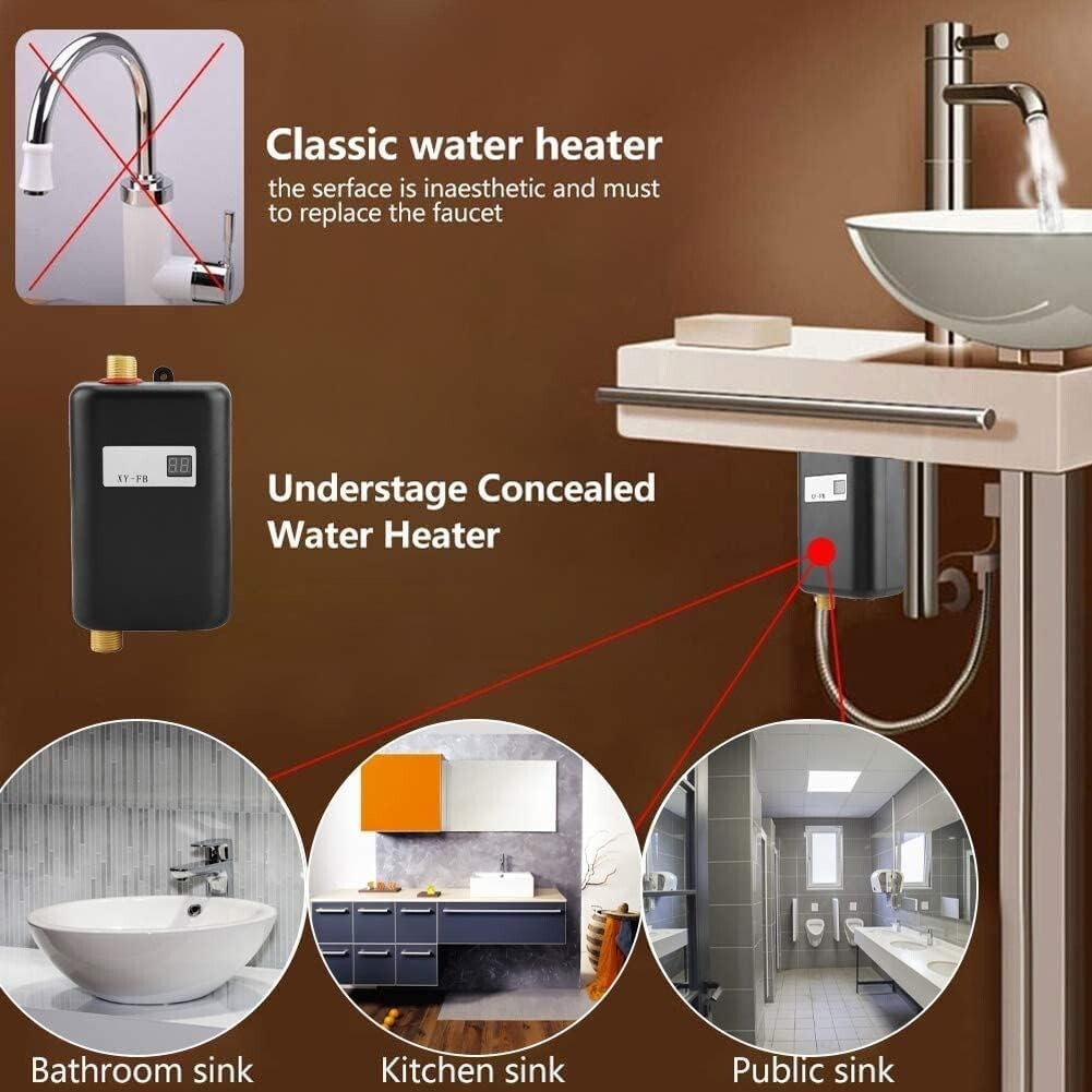 Compact 110V Mini Electric Tankless Water Heater – Instant Hot Water Access