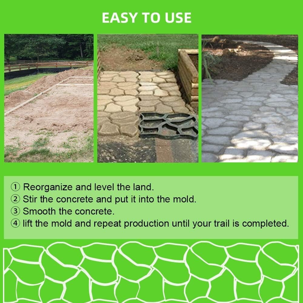 Easy-to-Use Oversized Pathway Molds - 2-Pack Stepping Stone Paving Solution