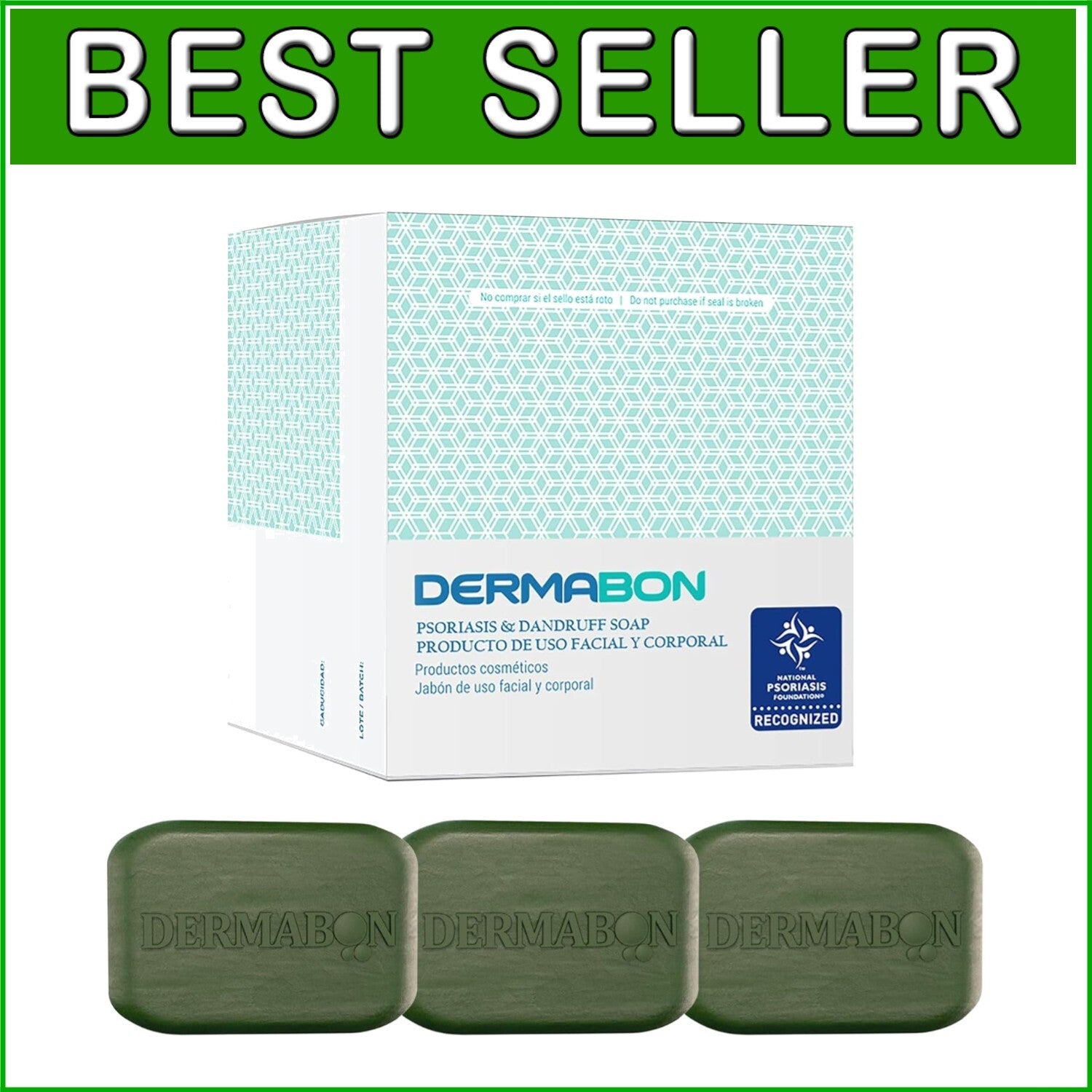 Hydrating 2% Coal Tar Eczema Soap Bar – Daily Relief for Sensitive Skin - 3 Pack