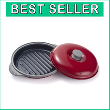 Load image into Gallery viewer, Quick &amp; Easy Microwave Grill Pan - Ideal for Crispy Cooking, Dishwasher Safe