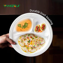 Load image into Gallery viewer, Heavy-Duty 3 Compartment Dinner Plates, 9 Inch, Reusable &amp; Eco-Friendly 150 Pack