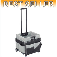Load image into Gallery viewer, Ergonomic Rolling Storage Cart with Removable Canvas Organizer - Easy Transport