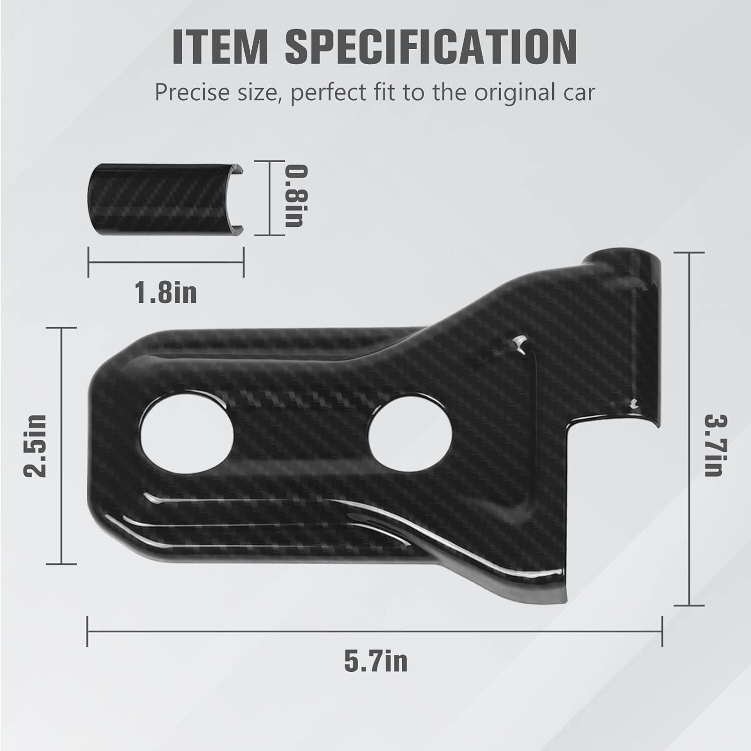 Carbon Fiber Grain Door Hinge Cover Trim for Jeep Wrangler & Gladiator (8-pack)