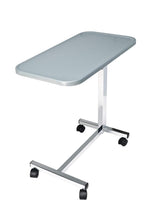Load image into Gallery viewer, Durable Grey Composite Overbed Table with Casters – Ideal for Home or Hospital