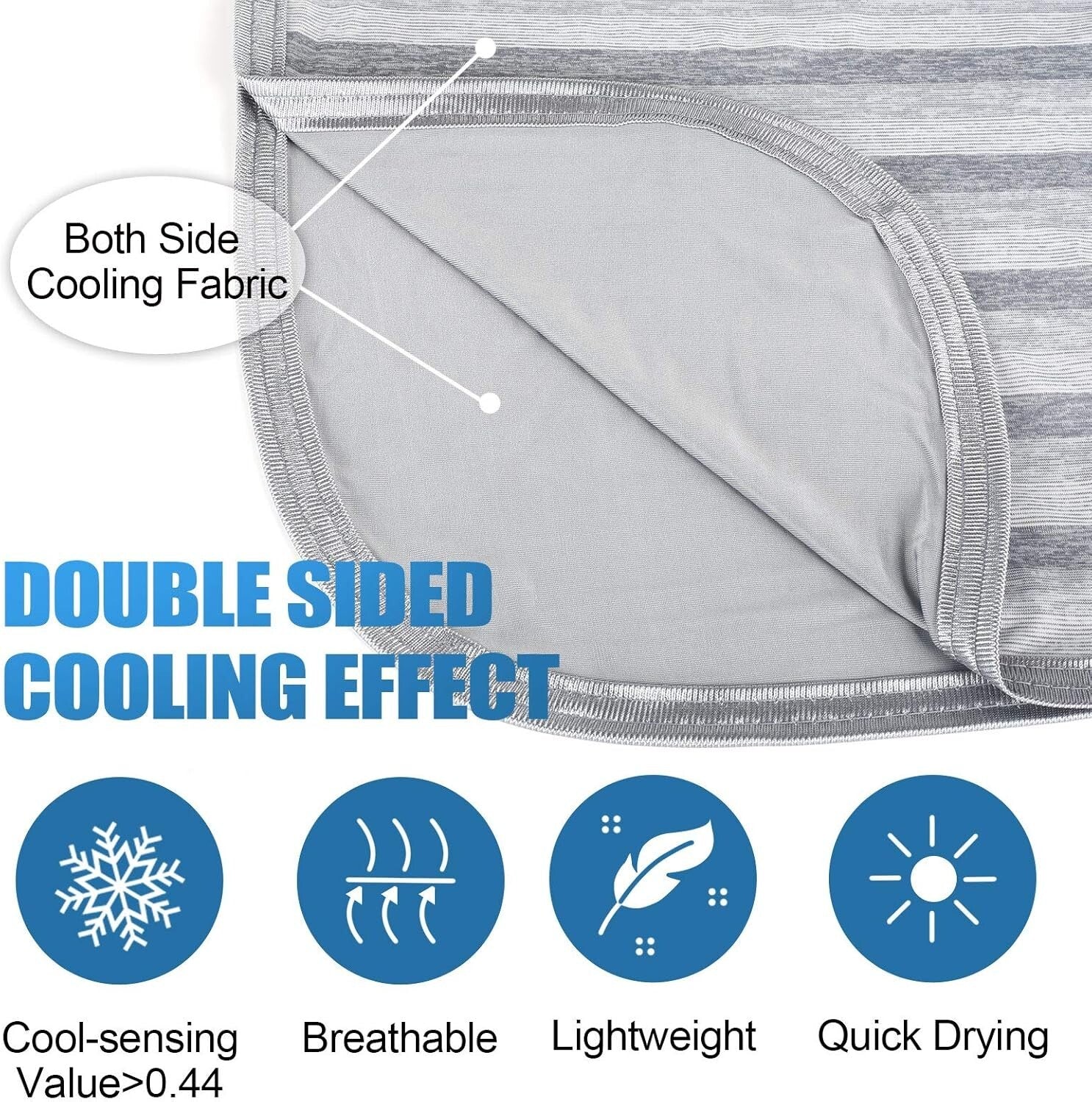 Lightweight 90"x90" Cooling Blanket for Night Sweats - Ideal for Summer Comfort
