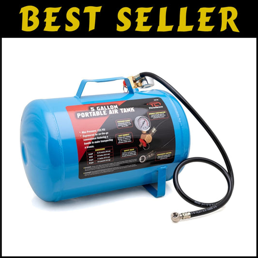 Versatile 40-Inch Hose Air Tank - 125 PSI, Ideal for Tire Inflation & Projects