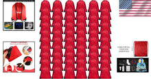 Load image into Gallery viewer, Quality Red Drawstring Bags - 60-Pack Customizable Sackpacks for Team Activities