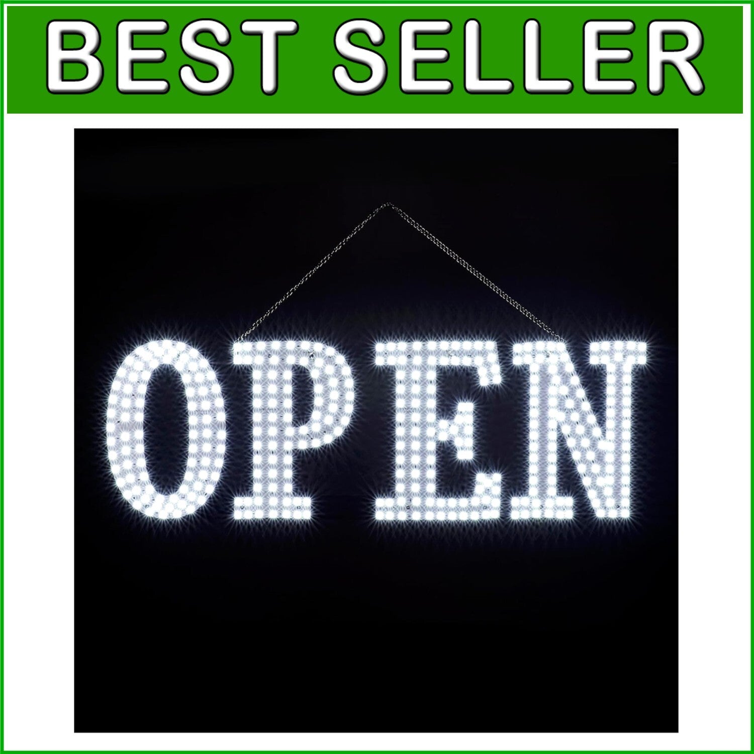 High Visibility LED Open Sign 40" x 14" - Ideal for Shops, Offices & Restaurants