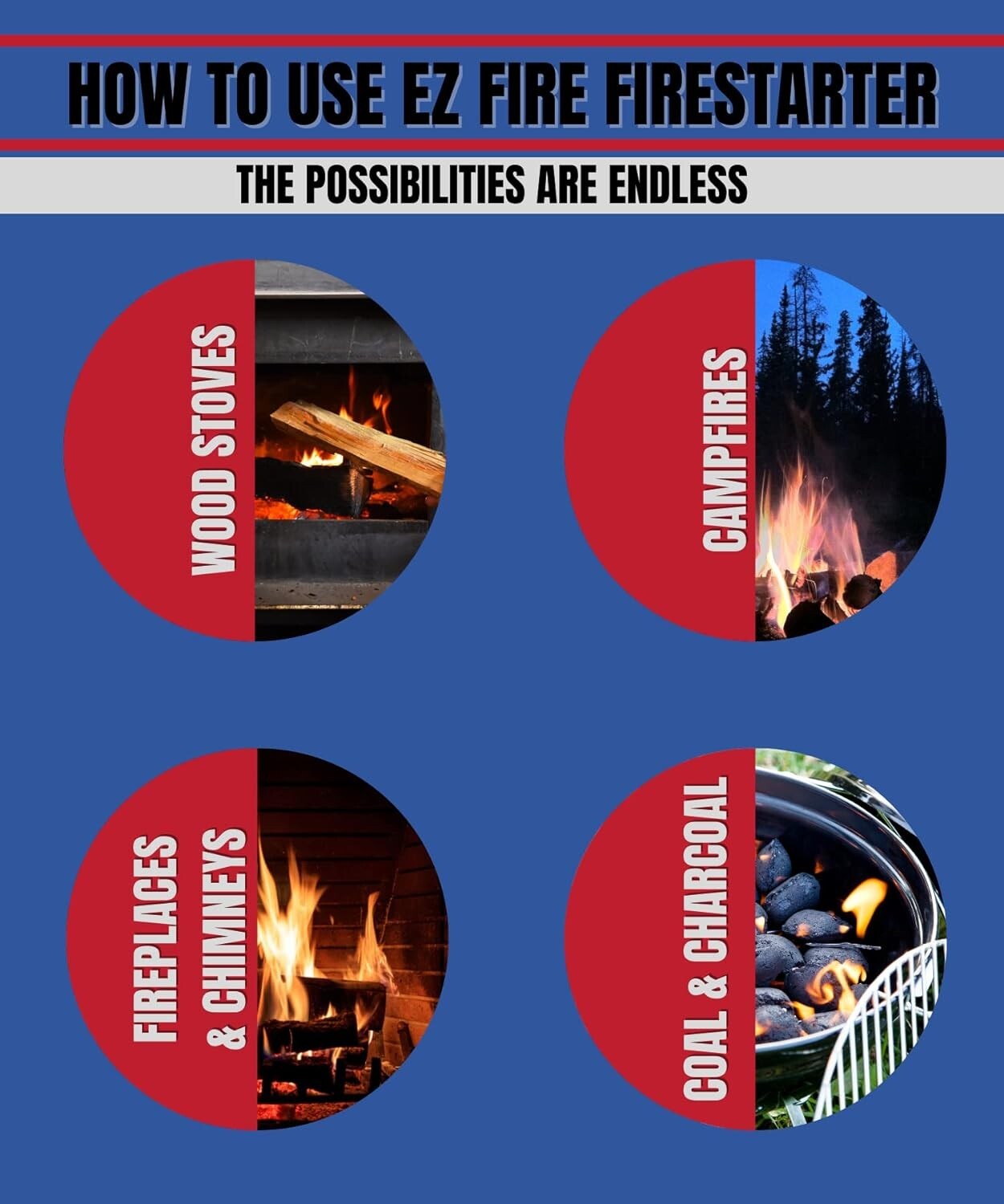 100-Pack Waterproof Fire Starter Gel for Indoor/Outdoor Use – EZ Fire Quality