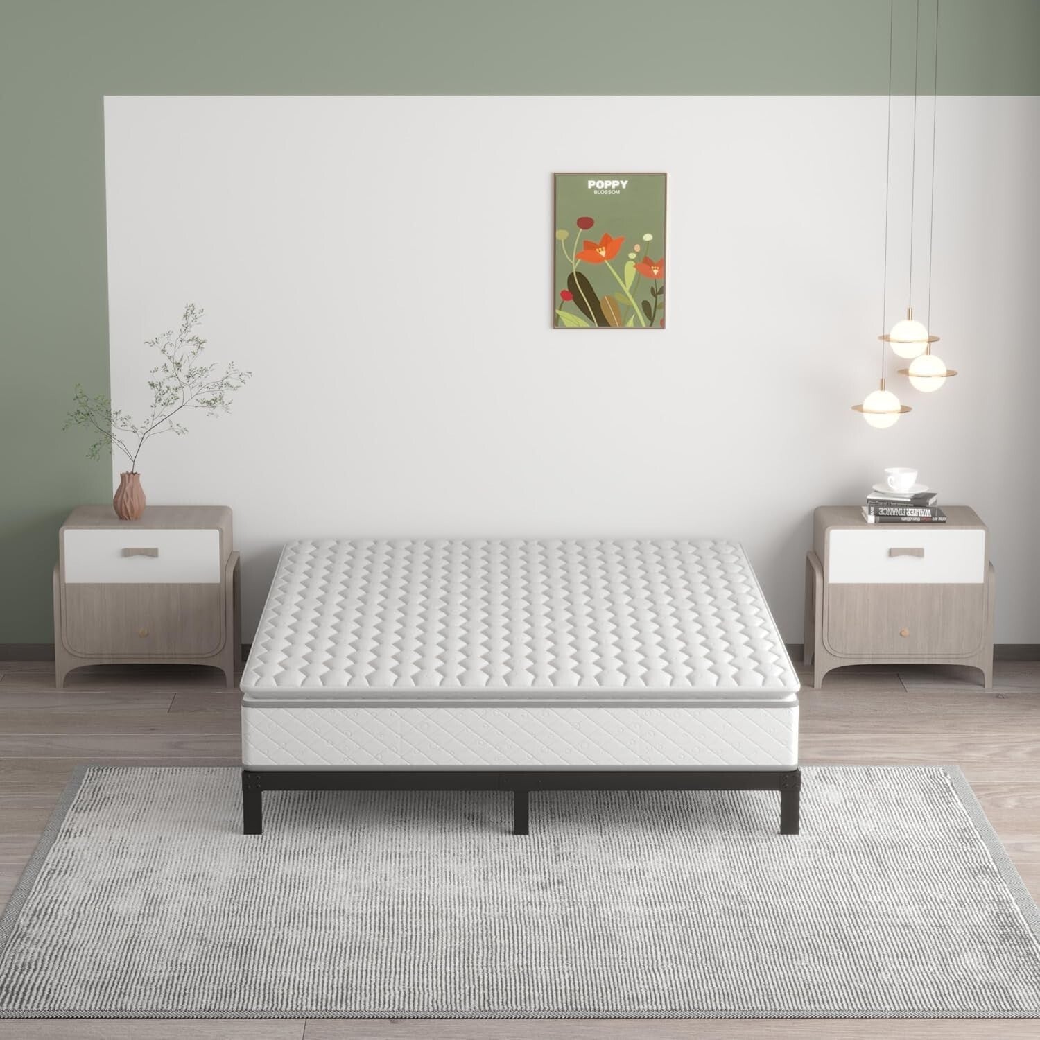 Elegant & Sturdy 7-Inch Full Bed Frame - Squeak & Scratch Resistant Design