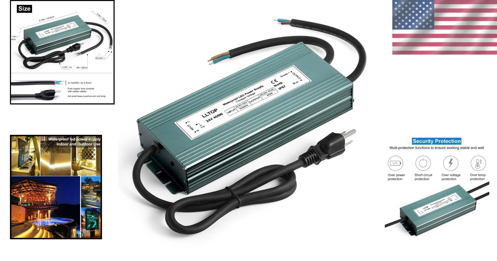 Safe and Reliable 400W LED Driver - Ideal for Indoor & Outdoor Installations
