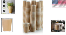 Load image into Gallery viewer, Three-Layer 10 Oz Brown Disposable Cups - Perfect for Coffee &amp; Iced Drinks