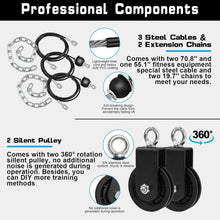 Load image into Gallery viewer, Professional Grade Weight Pulley System with 149.69kg Capacity for Home Workouts