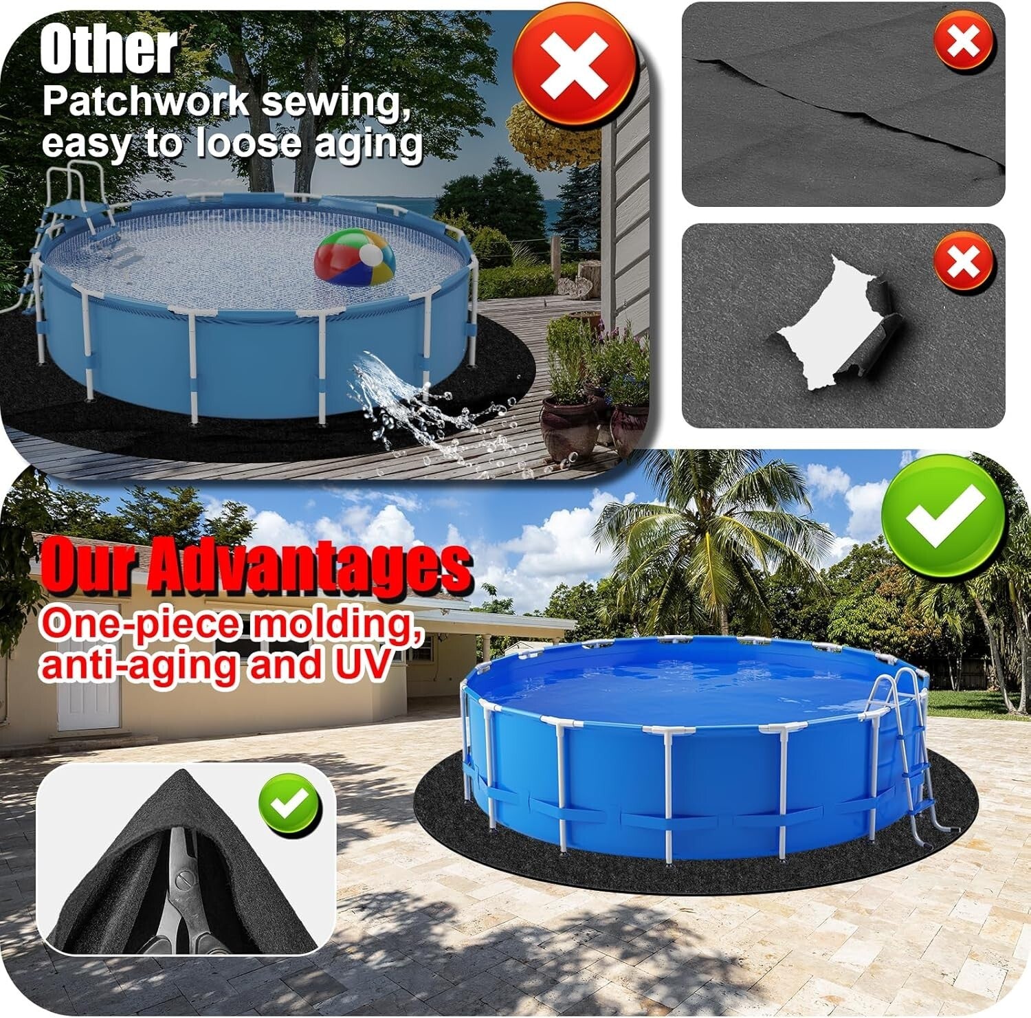 10ft Thickened Felt Pool Liner Pad for Above Ground Pools – Ultimate Protection