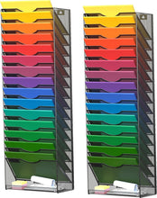 Load image into Gallery viewer, Space-Saving 16-Tier Wall File Holder with Hooks - Perfect for Home and Office