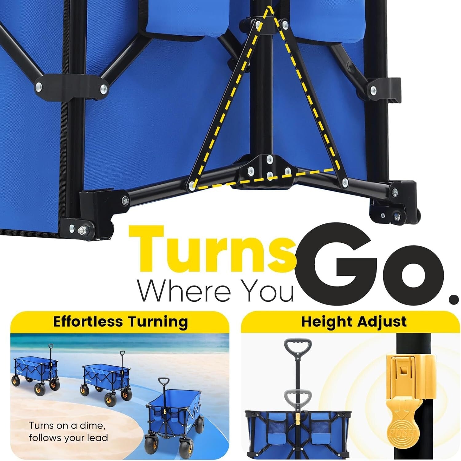 Beach-Ready 440lb Capacity Wagon with 9" Wheels – Perfect for Outdoor Adventures