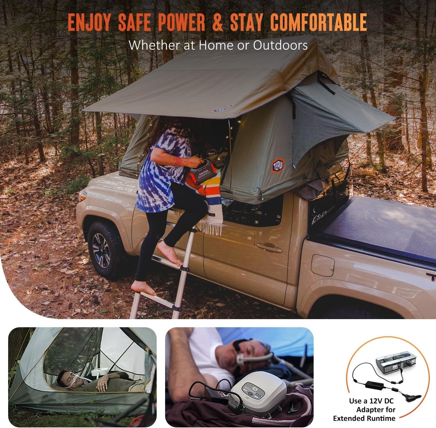 155Wh Portable Power Station - Lightweight Lithium Battery with Solar Charging