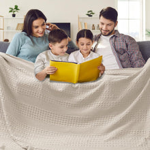 Load image into Gallery viewer, Oversized King Cotton Waffle Blanket 120"x120" - Luxuriously Soft and Breathable