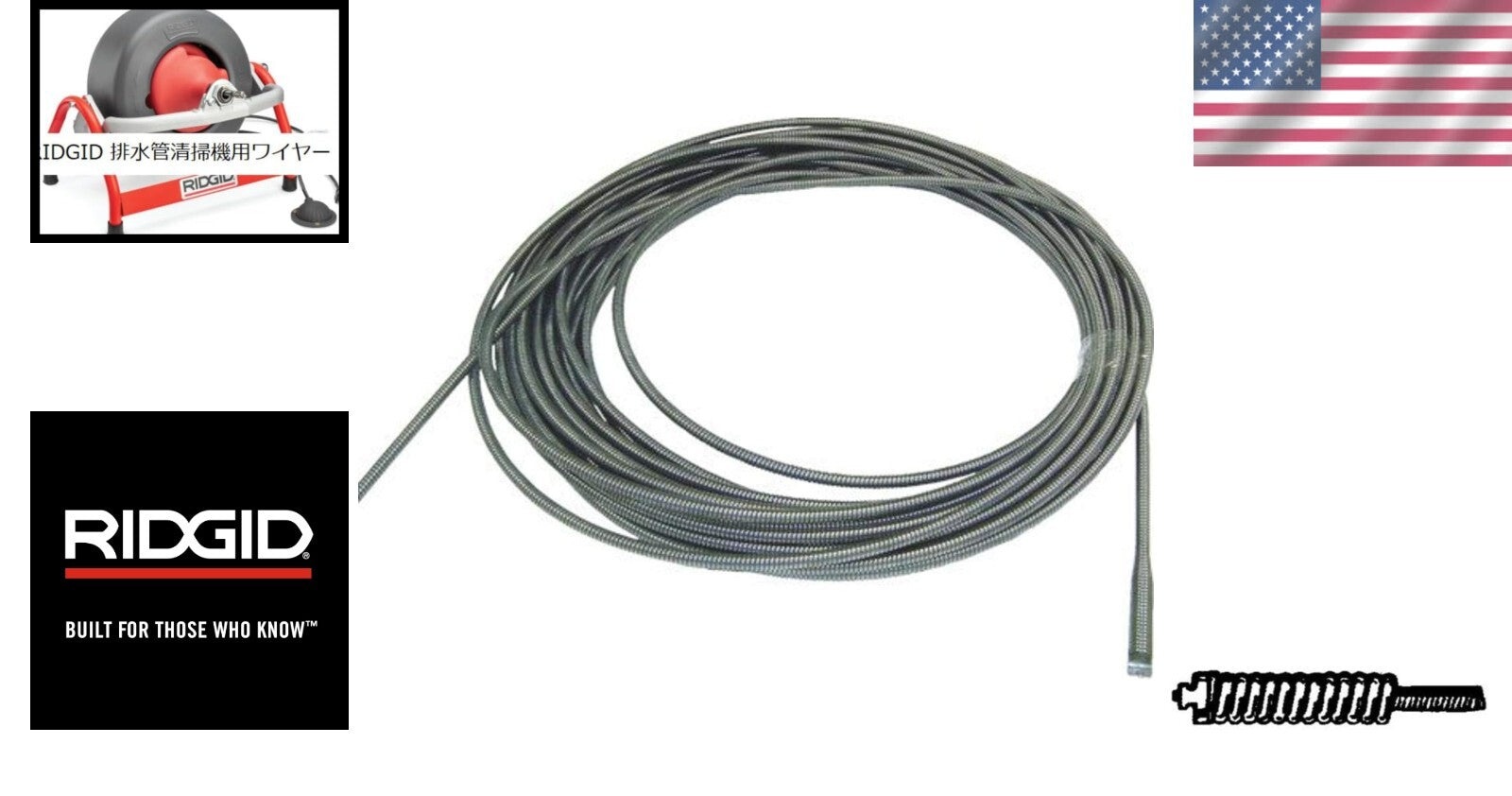 Durable 3/8" x 75' Inner Core Cable for Efficient Drain Cleaning with K-3800