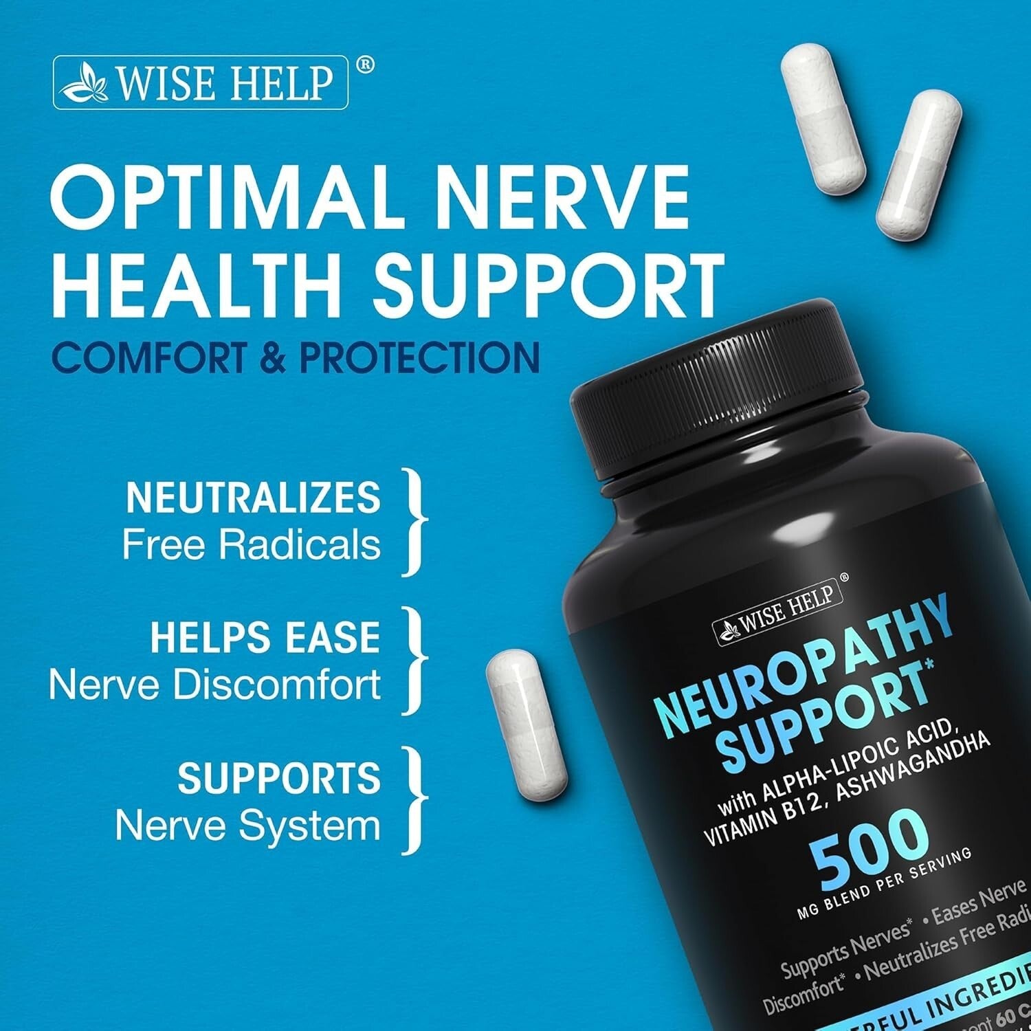 Powerful Nerve Health Formula - 60 Caps for Neuropathy and Trigeminal Neuralgia